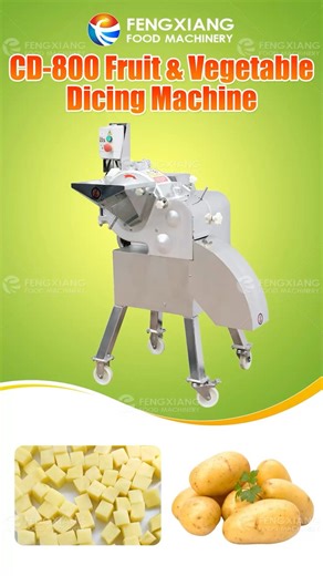 High-Efficiency Potato Dicing Machine | Automatic Potato Cube Cutter for Food Processing Lines