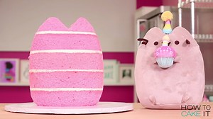 My Pusheen cake was actually easy to carve!🐱 Didn't hurt that I had the cutest model!😍 - - - - #HTCI #HowToCakeIt #CakeDecorating #PusheenCake #InstaCake | How To Cake It