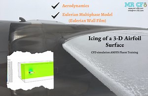 Icing of a 3-D Airfoil Surface CFD Simulation, ANSYS Fluent Tutorial - MR CFD