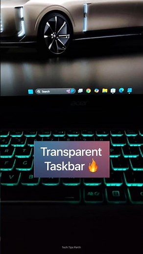 Make Your Taskbar Transparent in Windows 🔥 #shorts #windows