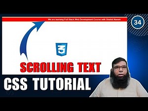 Create Stunning Scrolling Text Animations with HTML & CSS (Tutorial by Shahid Naeem) || Class 34.