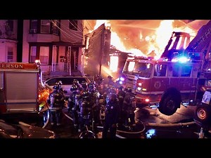 Paterson NJ Fire Department operates at a 5th Alarm Fire 489 Summer St Nov 8th 2020
