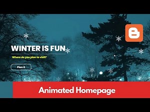 How To Add A Custom Animated Homepage To Your Blogger Website - Live Blogger