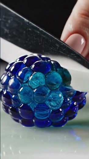ASMR Glass blue raspberry #asmr #asmrsounds #asmrvideo #asmrcutting