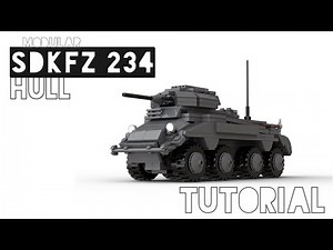 WW2 Lego SdKfz 234 Modular Model building tutorial/Instructions Part 1/5 The Hull
