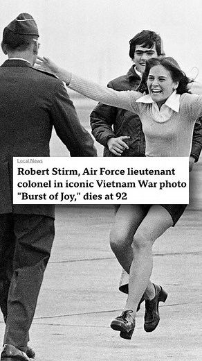Air Force Lt. Col. Robert Stirm, the man captured in the iconic "Burst of Joy" photo at Travis Air Force Base in Northern California, has died at the age of 92, his family said. Stirm, who was a prisoner of war in Vietnam for five years, passed away on the morning of Veterans Day. Tap here to find CBS Sacramento’s full profile on the man behind the iconic 1974 Pulitzer Prize-winning photo: https://www.cbsnews.com/sacramento/news/air-force-lieutenant-colonel-robert-stirm-photo-burst-of-joy-dies/?