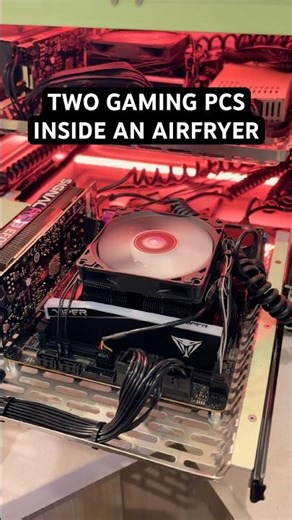 Two gaming PC’s in an air fryer