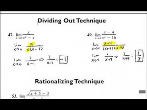 Evaluating Limits Analytically