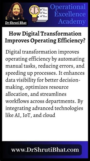 How Digital Transformation Improves Operating Efficiency | Boost Agility & Reduce Costs