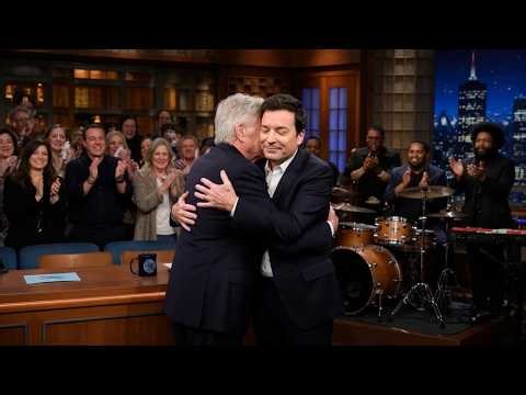 Jimmy Fallon FROZEN When Robert Redford Pushes Back His Chair After Hearing THIS 😳