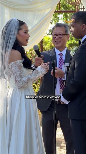 His wedding band was hiding a secret ✈️❤️ #weddingring #weddingday #goodnews