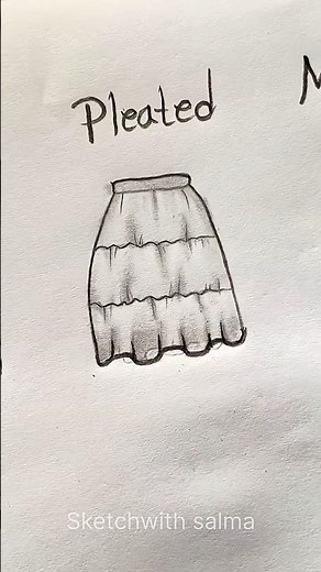 how to draw skirt - So Easy But Looks Real 😱 #howtodraw #drawing #art #shorts #tutorial