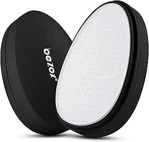 BEZOX Nano Glass Foot Pumice Stone Callus Remover with Cover – Gentle Glass Foot File Scraper, Effective Feet Scrubber for Dead Skin, and Portable Pedi Egg Foot Care Tool - Black