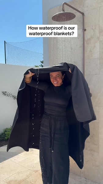 Testing the Waterproof Feature of the Splash Blanket