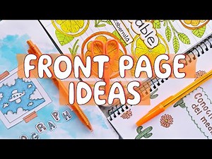 FRONT PAGE DESIGN for SCHOOL PROJECT 💘 AESTHETIC TITLE PAGE for JOURNAL 💘 NOTEBOOK COVER IDEAS