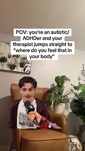 Research shows higher rates of alexithymia in autistic and ADHD populations, meaning the brain has difficulty identifying, labeling, or localizing internal emotional states. So when someone asks you to “check your body,” your nervous system might be like: 🧠 I don’t have a word yet 🌀 I don’t have a location yet ⏳ I need time before sensations turn into meaning That doesn’t mean therapy isn’t working. It means the sequence matters. Cognition → language → sensation (not the other way around). Neu