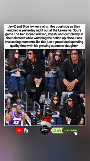 🏀👑 Jay-Z and Blue Ivy all smiles courtside at the Lakers vs. Spurs game. #shorts
