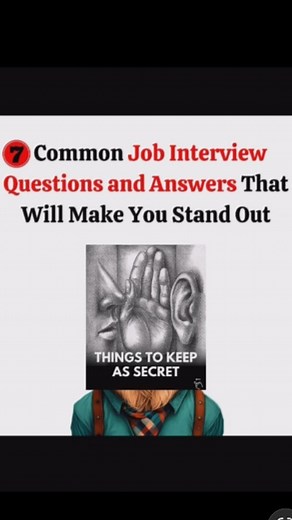 Dr Coder on Instagram: "7 common Job interview questions 😲 #question #interview #interesting #job #ans"