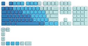 GLORIOUS GPBT Dye Sublimated Keycaps (Caribbean Ocean) -Thick PBT Plastic 114 Keycap Set for 100% Full Size, 85% 80% TKL, 60% Compact, 75% Mechanical Keyboards