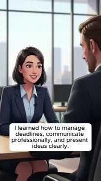 ✅ Perfect Job Interview Example | English Interview Animation 💬