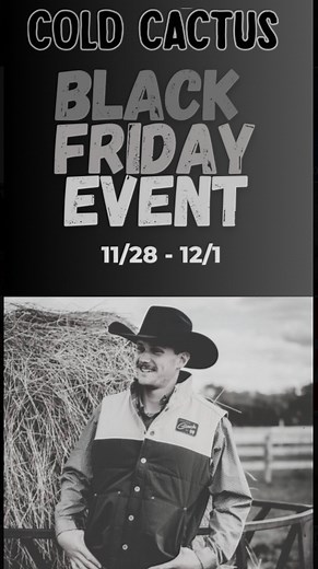 Saddle up… Black Friday at Cold Cactus is officially ON! 🤠🖤 We’re kicking off a nearly store-wide four-day event with savings on the Western wear goods you’ve been eyeing all year: 🤍 10% off all orders 🖤 20% off orders over $300 🤍 25% off orders over $500 FREE gift No code needed — discounts apply automatically at checkout. **Excludes New Arrivals, denim, winter outerwear & gift cards. *Any items discounted 20% or more are final sale and cannot be returned for exchange or credit. Shop onlin