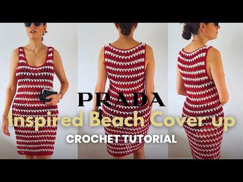 DIY Crochet Beach Cover Up Dress | Prada Dupe Crochet Tutorial
