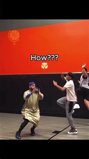 How on earth did he hit this 🤣 #basketball