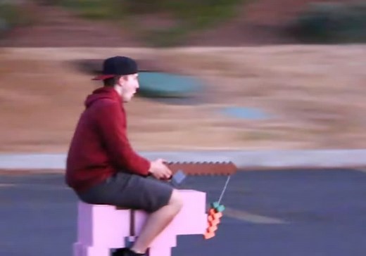YouTuber Electo creates a working, real-world Minecraft pig that tops out at 20 MPH