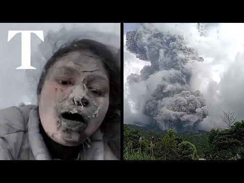 Hikers trapped as volcano erupts on Mount Marapi in Indonesia