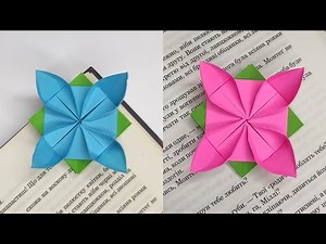 Origami FLOWER BOOKMARK | How to make a paper bookmarks