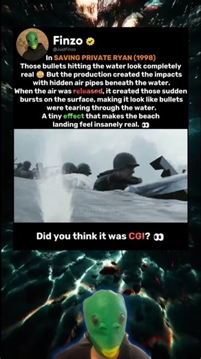 How They Made Bullets Hit the Water in Saving Private Ryan 😳#movie #shorts