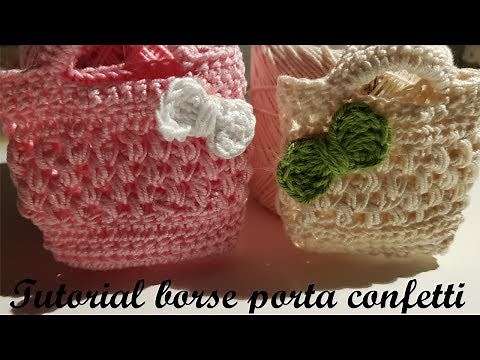 Tutorial uncinetto mini borsetta porta confetti