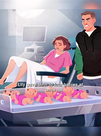 #tiktok#foryou#fyp#cartoon #animation | lily gave birth to 4 babies at once p2