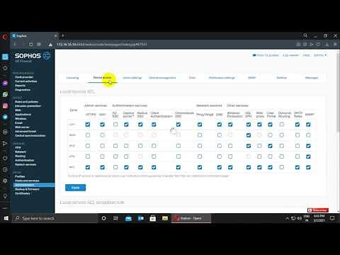 How to change default admin console ports Sophos XG Firewall