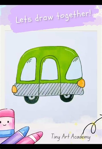 🚐☀️ New drawing time! Today we’re drawing a cute summer caravan — ready for road trips, sunshine, and adventures! Follow along step by step and decorate your caravan with flowers, windows, or bright summer colors. Where would your caravan travel? 🌴🌊 Comment 🚐 if you’re drawing with me! #caravandrawing #summerdrawing #traveldoodle #cutedrawing #easydrawing