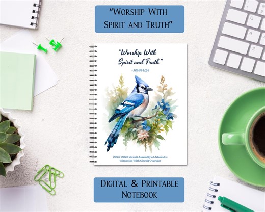 JW Circuit Assembly 2025-2026notebook, Watercolor Bird Design (digital Download)