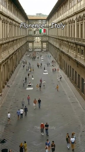 71K views · 3.8K reactions | Florence's Uffizi Gallery stretches like a corridor of genius, flanked by statues and shadows, guiding art lovers toward the shimmering Arno. ️ #UffiziGallery #Florence #daysinitaly | Days in Italy | Facebook