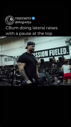 8K views · 2.1K reactions | CBum doing lateral raises with a pause at the top. This technique can ensure you’re not swinging the weight. Comment “CBUM” and I’ll send you the 8 day workout split Cbum used to win his 5th Olympia @cbum | Thegymfyp | Facebook