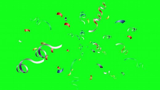 Download confetti green screen 4K HD free video for free