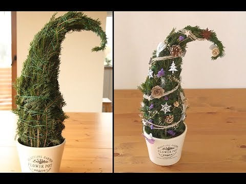 Christmas tree made of branches DIY tutorial