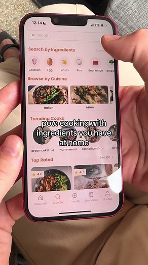 Not letting food go to waste. Find recipes by ingredients in your fridge or pantry #recipeapp #reducewaste #homecooking #beginner