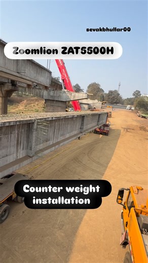 Sevak Bhullar on Instagram: "Counterweight installation zoomlion 550 🏗️ ⚓️✅#zoomlioncrane #craneoperater #trend #heavymachineoperators"