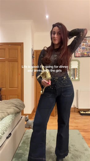 Dinner and drinks fit check 💙 #ootd #jeansandanicetop