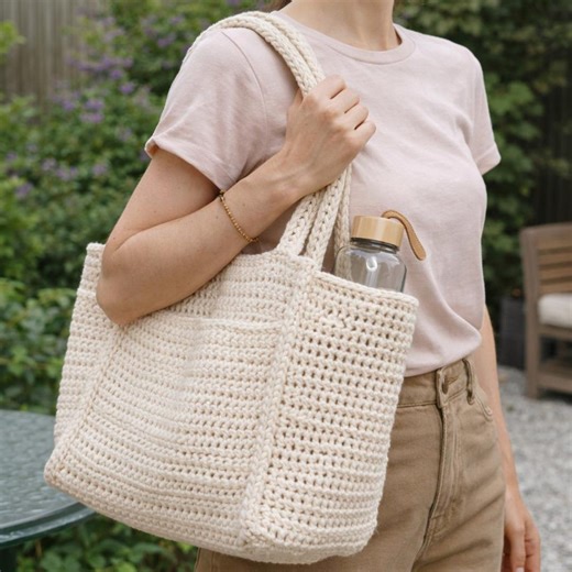 Crochet Tote Bag Pattern PDF | Crochet Market Bag Pattern | Large Crochet Bag Pattern | Beginner Crochet Bag | Crochet Shopper Pattern - Etsy UK
