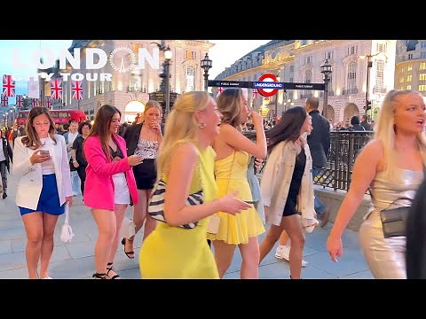🇬🇧LONDON CITY TOUR | Busy Night in Central London | London Night Walk 4K