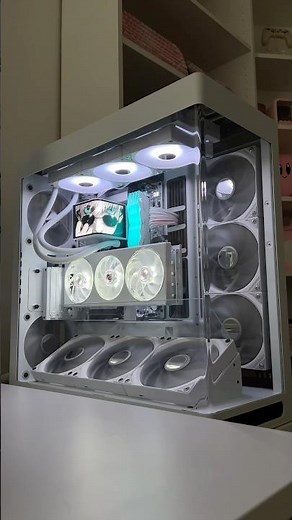 I finally have my dream gaming PC🤍 Havn HS 420 VGPU build ✨ #pcbuild #pcsetup #pcgamer #anime #pc