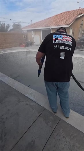 Paint removal / resurface of some pool coping for the win 🤘🏼 #primetime #sandblasting #dustlessblasting #coping #pool | Prime Blasting Solutions