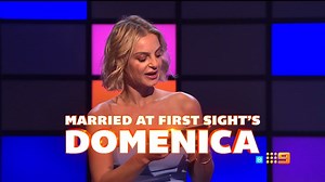 Tuesday after #MAFS, Domenica drops by The Hundred with Andy Lee to find out what Australia REALLY thinks of her! | Married At First Sight Australia