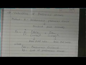 Part- 12- Valuation of preference share