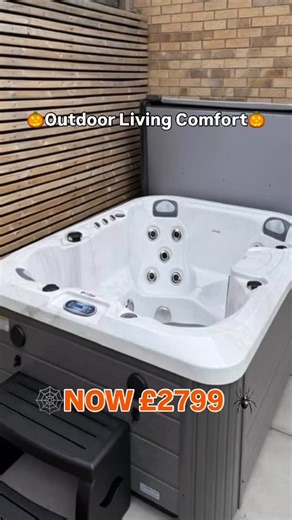 SALE while stocks last 🎃 Grab yourself a 4 seater hot tub for £2,799, order soon to receive before Christmas | Outdoor Living Hot Tubs & Swim Spas